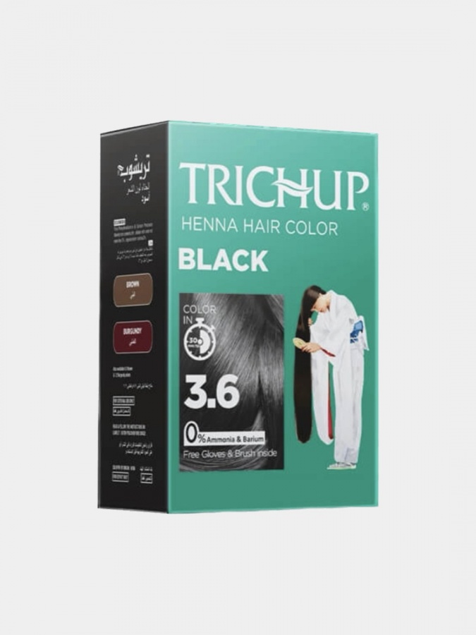 Kraska-xna Trichup Henna Hair Color - Black 6*10gr (raqamli)