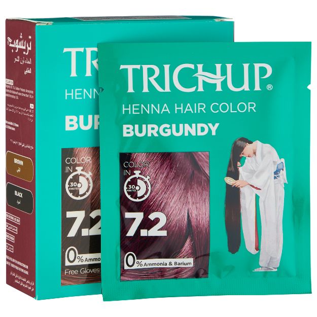 Краска-хна Trichup Henna Hair Color - Burgundy 6*10gr (raqamli)