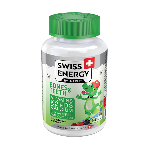 Bolalar uchun vitaminlar Swiss Energy Multivit K2+D3+Kaltsiy 60dona