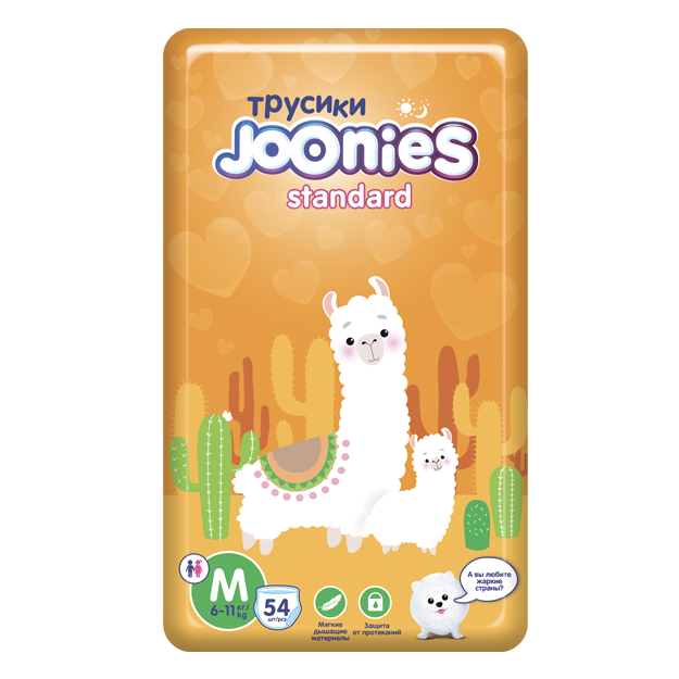 Tagliklar Joonies Standart Standart M (6-11kg) 52 dona