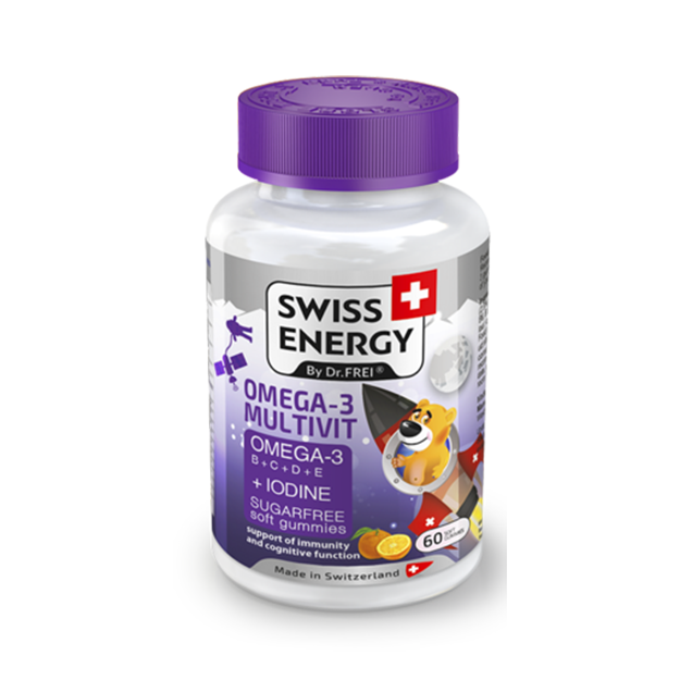 Bolalar uchun vitamin Omega-3 Swiss Energy Multivit 60dona
