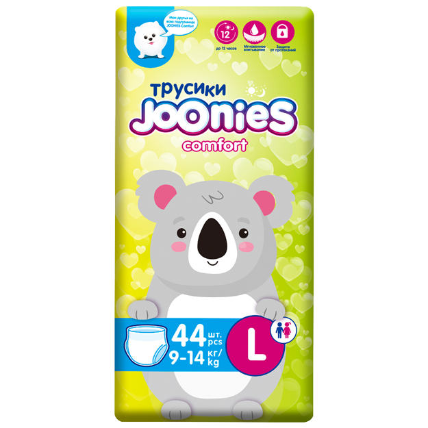 Chaqaloq tagliklari Joonies Comfort Joonies Comfort L (9-14kg) 44 dona