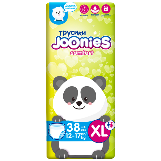 Детские трусики-подгузники Joonies Comfort XL (12-17кг) 38шт