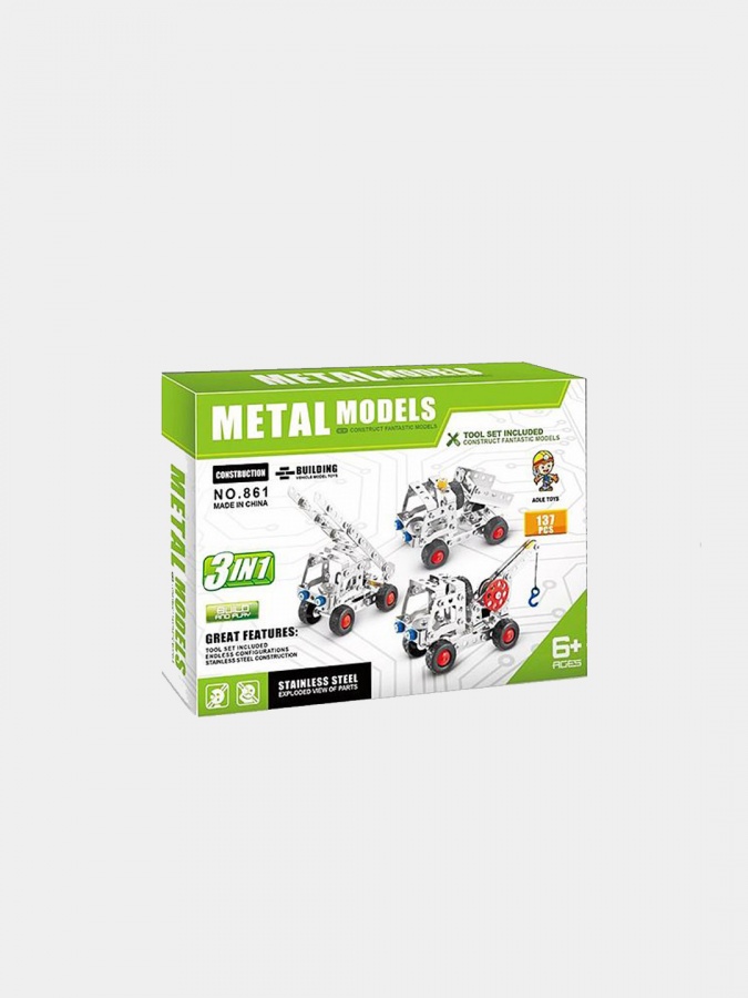 Bolalar uchun metall konstruktor 3v1 (137 ta detal)