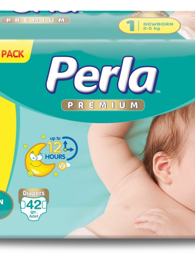 PERLA PREMIUM TWIN PACK 1 NEWBORN 2-5 кг 42 шт