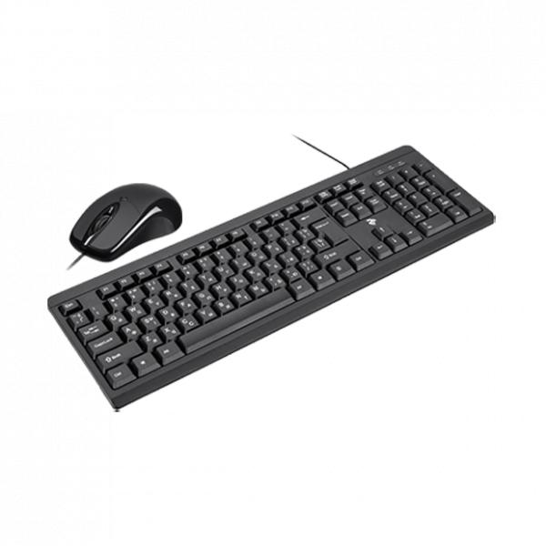 Simsiz klaviatura va sichqoncha to‘plami 2E MK401 USB Black