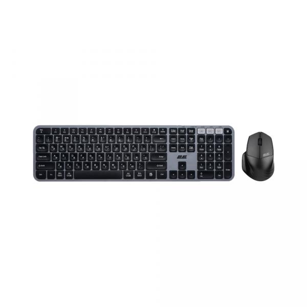 Simsiz klaviatura va sichqoncha to‘plami 2E MK440 WL/BT Black