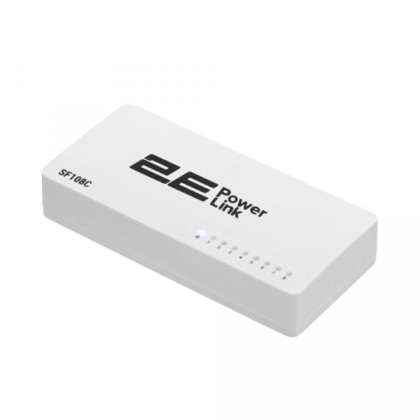Kommutator 2E PowerLink SG108C 8xGE gigabit boshqarib bo‘lmaydigan