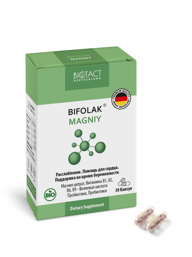 Kapsulalar Bifolak Magniy 30 dona