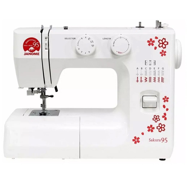 Tikuv mashinasi Janome Sakura 95, oq-qizil
