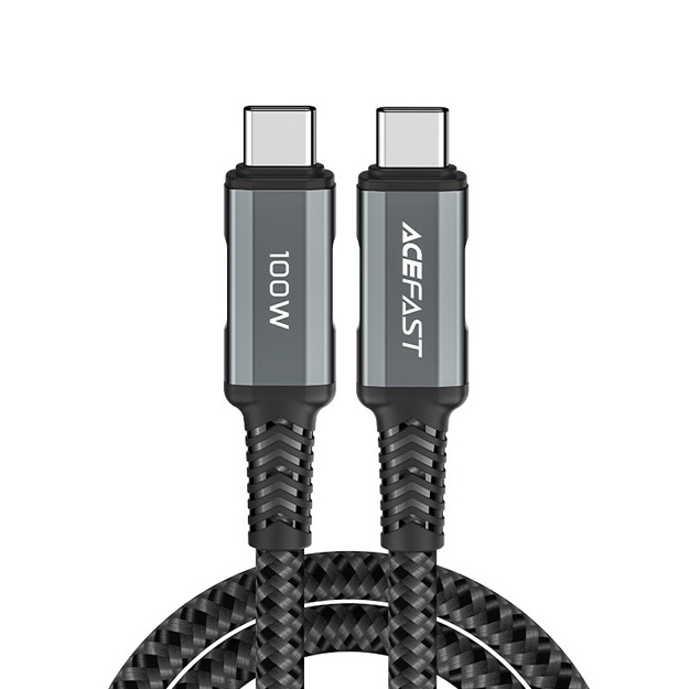Zaryadlash va ma’lumot uzatish kabeli Acefast C4-03 USB-C to USB-C 100 W Kosmik kulrang