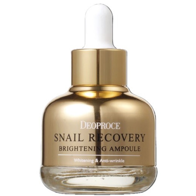 Salyangoz mutsin bilan qayta tiklanadigan yuzni oqartiruvchi sarum Deoproce Snail Recovery Brightening Ampoule