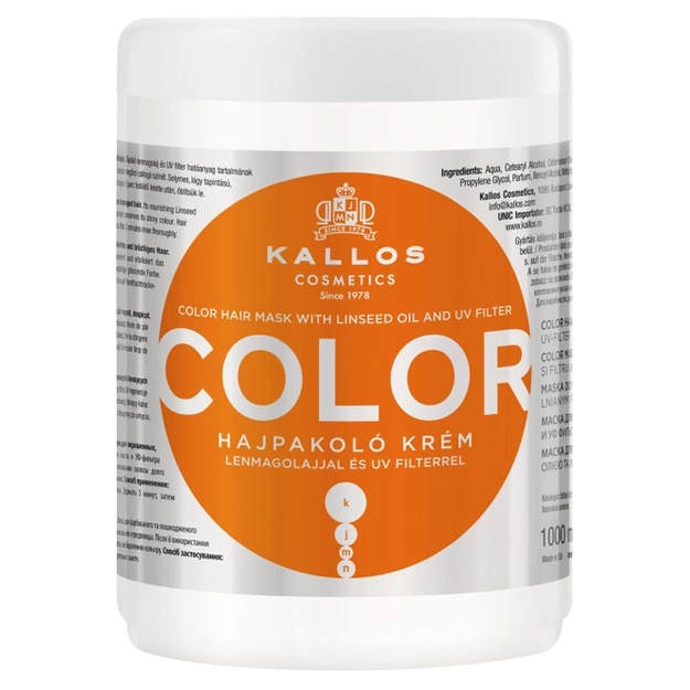 UV filtrli niqob Kallos Cosmetics Color 1000 ml