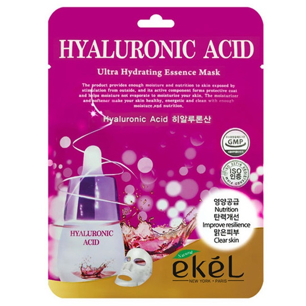 Тканевая маска с гиалуроновой кислотой EKEL Hyaluronic Acid Ultra Hydrating Essence Mask