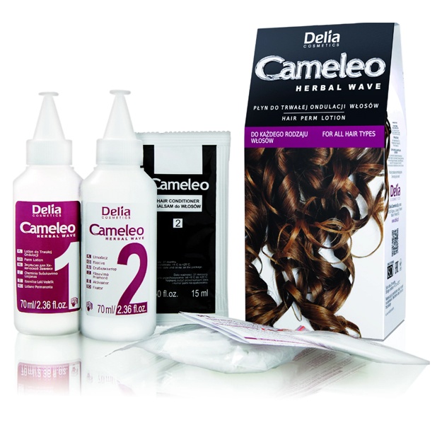 Средство для химической завивки любых типов волос Delia Cameleo Herbal Wave 2x70 мл