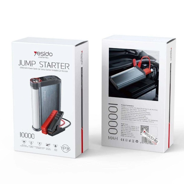 Ishga tushirish moslamasi Yesido Jump Starter 10000mAH Power Bank Car Jump Starter