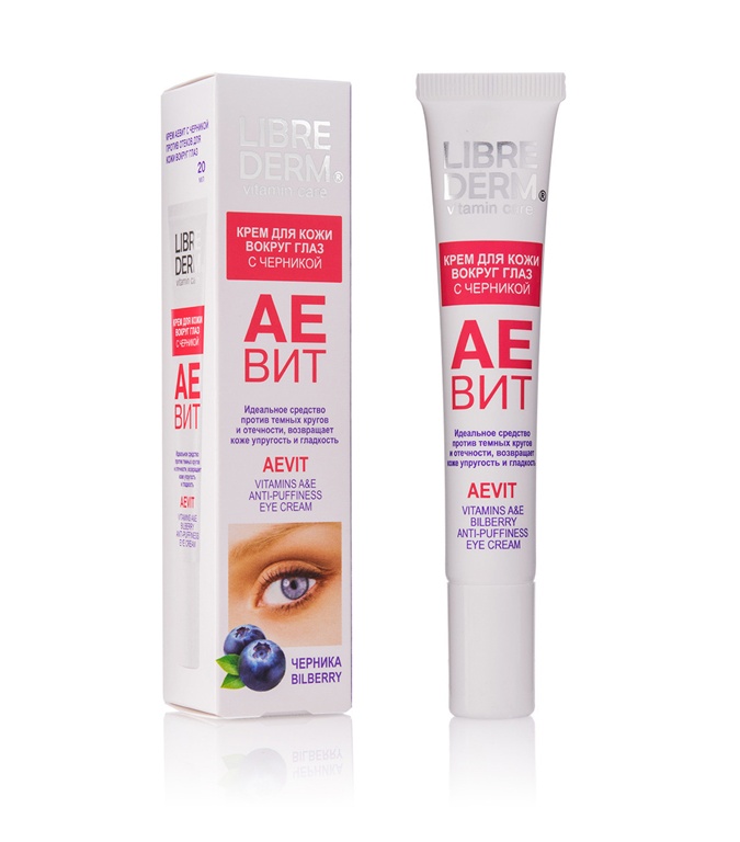 Librederm AEVIT ko‘z atrofi shishiga qarshi qorag‘at kremi, 20 ml