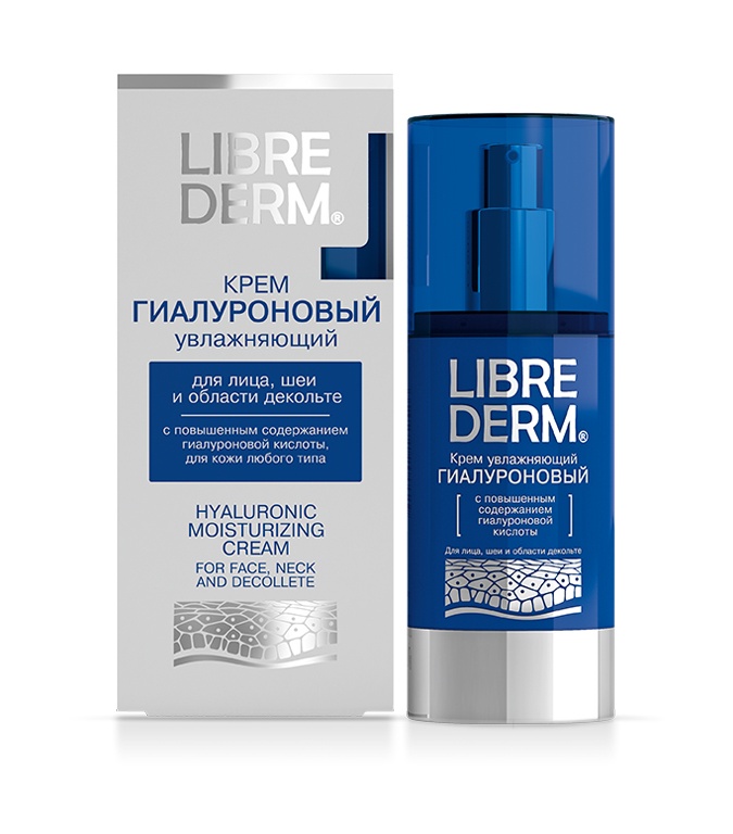 Librederm Gialuronli yuz va tomoq atroflari uchun yumshatuvchi krem, 50 ml