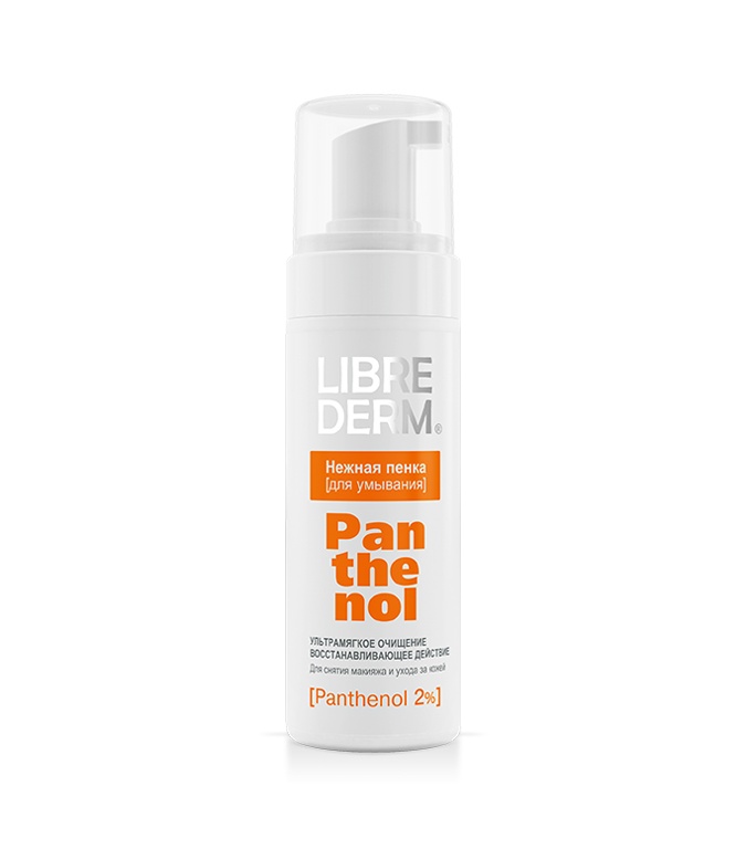 Librederm Пантенол нежная пенка для умывания, 160 ml
