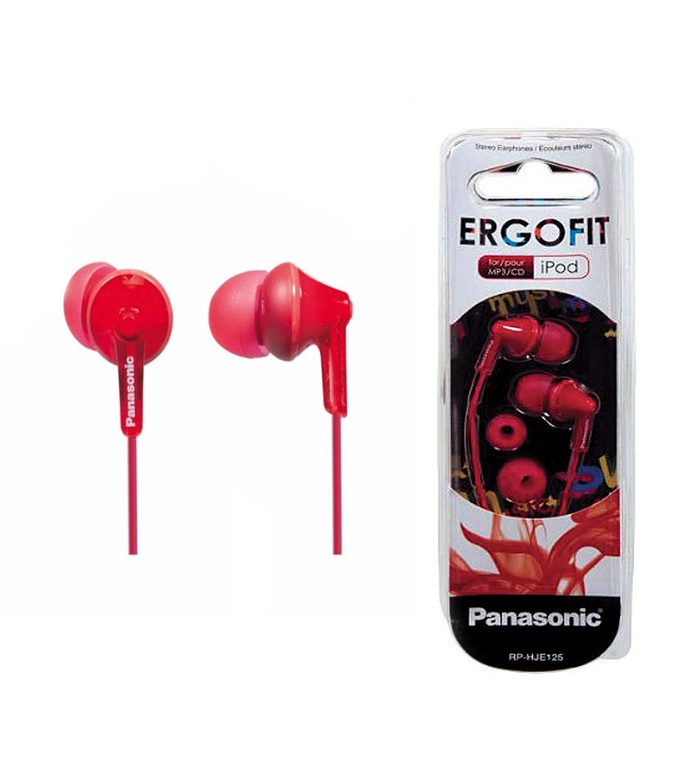 Panasonic Earphones Red ERGOFIT RP-HJE125