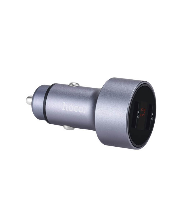 Hoco Z9 Kingkong Digital Display Car Charger, Tarnish