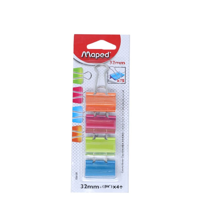 Maped Qog‘oz qistirgich (32mm/rang. po 4 ta)