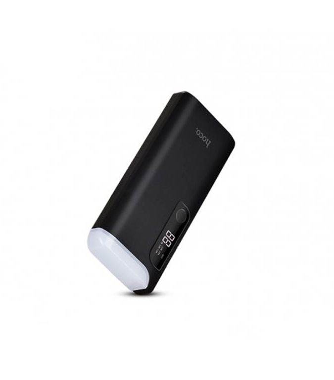 Hoco B27 PuSi Mobile Power Bank with Table Lamp  (15000mAh) Black