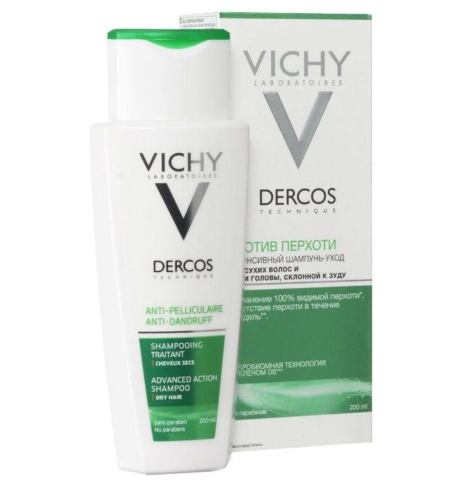 Vichy Dercos Yog‘li Sochlar uchun Qazhoga qarshi Shampun 200ml