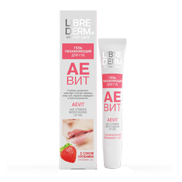 Librederm​ AEVIT Lablar uchun Qulupnoy Sharbatli Namlantiruvchi Gel, 20 ml​
