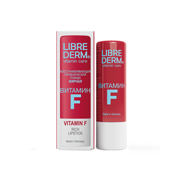 Librederm Vitamin F Tiklovchi Yog‘li Gigienik Pomada, 4 g