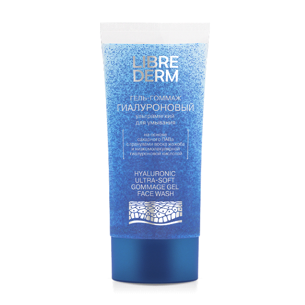 Librederm Гиалуроновый Гель-Гоммаж для Умывания Ультрамягкий, 150 ml