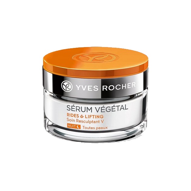 Yves Rocher Serum Vegetal barcha turdagi yuz sohibalari uchun ajinlarga qarshi va terni qalinlashtiruvchi tunggi krem
