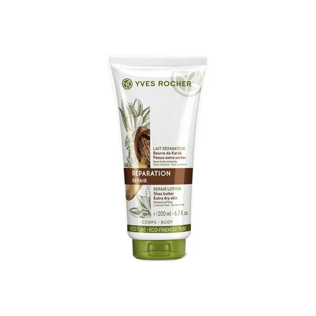 Yves Rocher qayta tiklash bo‘yicha ekspert: quruq teri sohibalari uchun Karite yog‘idan tayyorlangan sut, 200 ml