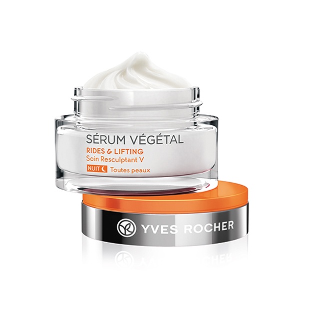 Yves Rocher Serum Vegetal 50+ Ночной Уход от Морщин & для Моделирования Контуров Лица и Шеи 50мл