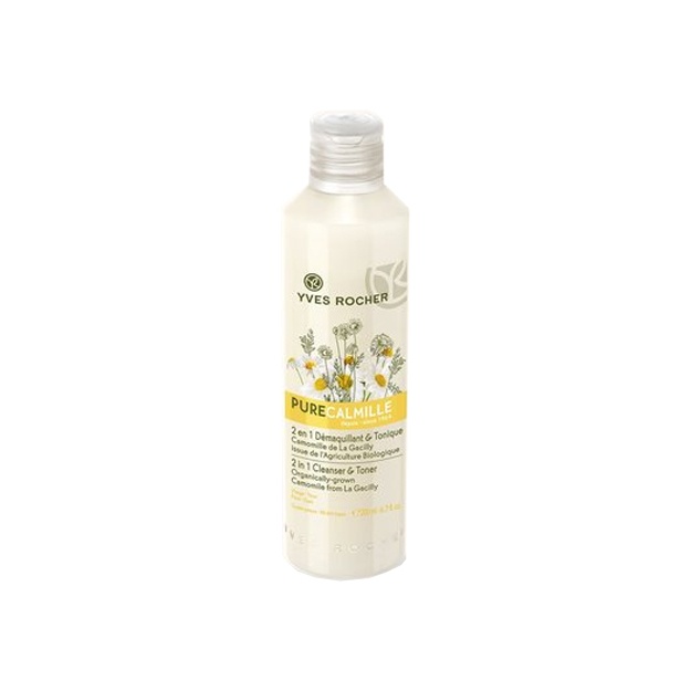 Yves Rocher  Pure Calmille  2tasi birda Pardoz qoldiqlarini tozalash uchun mo‘ljallangan sut va loson, 200 ml