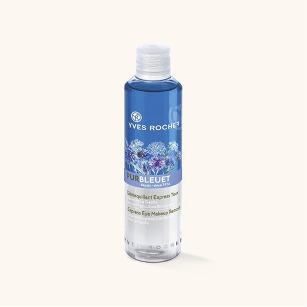 Yves Rocher Pur Bleuet Ko‘zdagi pardozni tez va samarali tozalash uchun  vosita, 200 ml