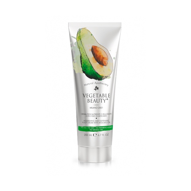 Vegetable Beauty Avokado moyli, quruq va dag‘al oyoq terisi uchun krem, 200ml