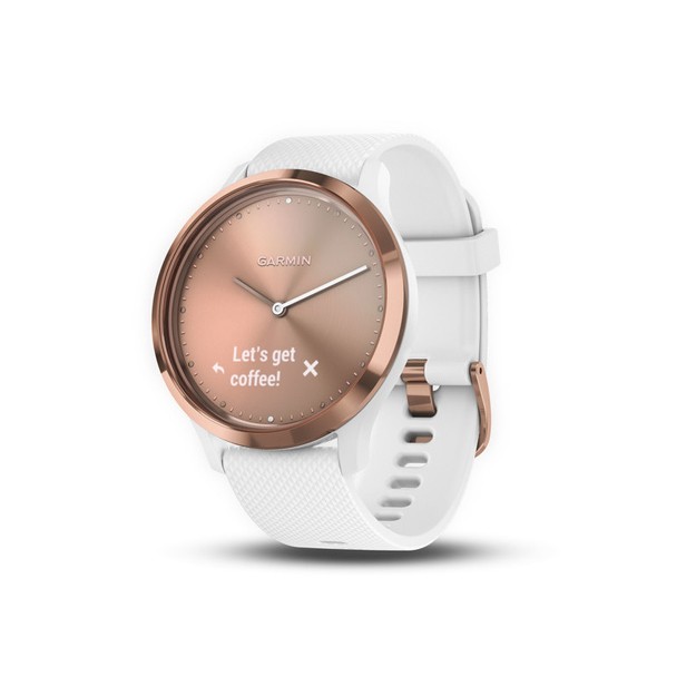 Smartwatch Garmin vivomove HR, White with Rose Gold Hardware