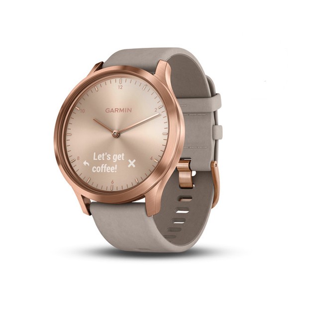 Smartwatch Garmin vivomove HR, Rose Gold Stainless Steel Case with Gray Suede Band