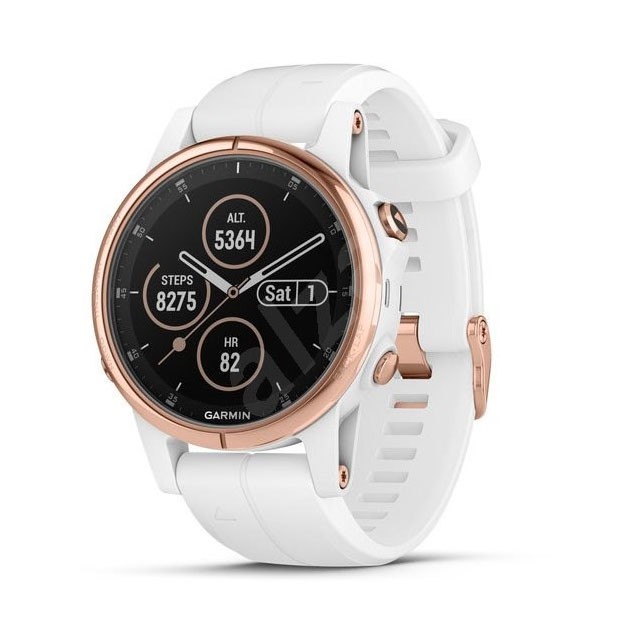 Smartwatch Garmin Fenix 5S Plus, GPS,EMEA, Sapphire, Rose Goldtone with Carrara White Band