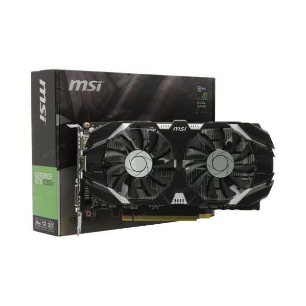 Видеокарта MSI - 4GB GeForce GTX 1050Ti OC DDR5