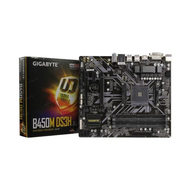 Материнская плата Gigabyte AMD AM4 B450M-DS3H DDR4 (GAB45MDSH)