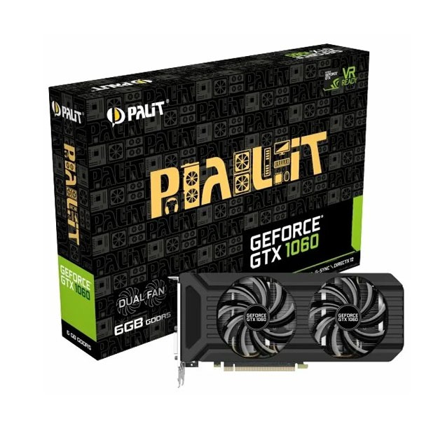 Видеокарта Palit - 6GB GeForce GTX 1060 DDR5