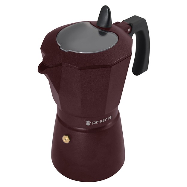 Geyzerli kofevarka Polaris Burgundy-6C 6 chashkali