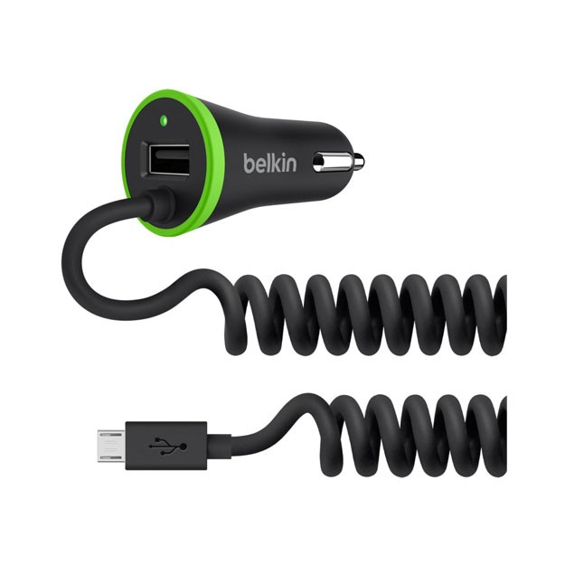 Belkin Car Charger (17W) USB 3.4A+USB, MicroUSB 1.2m, Black (F8M890bt04-BLK)