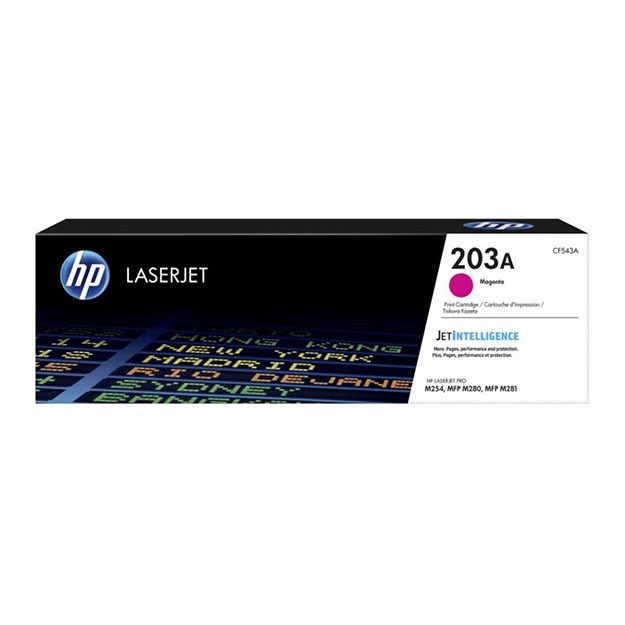 Картридж HP CF543A на HP Color LaserJet M281 Magenta