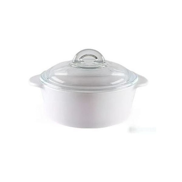 Жаропрочная кастрюля с крышкой Casserole Vitro Round Lid, Luminarc 3 л