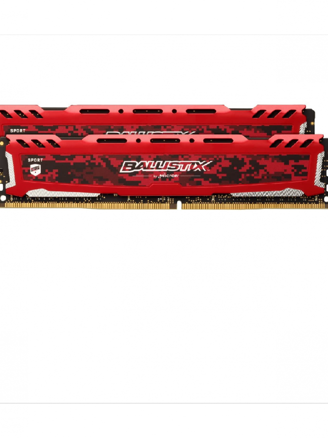 Crucial DDR4 16GB KIT (8GBх2) 2666mhz Ballistix Sport LT Red CL16