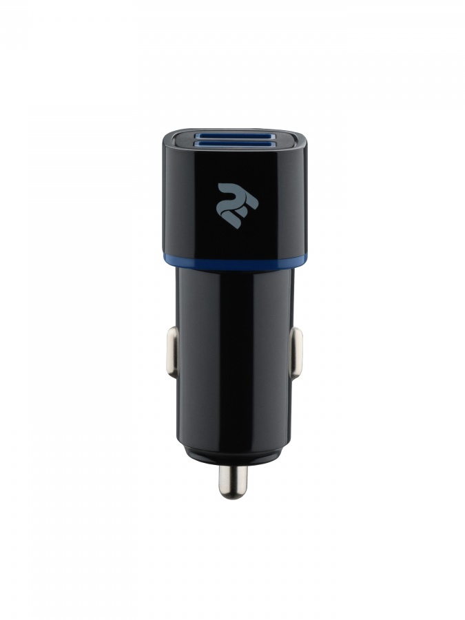 2E Accessories Dual USB Car Charger 2.4Ax2.4A, Black (2E-ACR01-B)