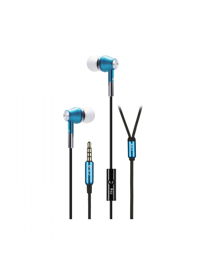 2E Accessories Earphones S2 Metal Skin, Blue (2E-IES2BL)